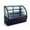 Curved Glass Refrigerated Display Case Cabinet For Cakes And Bakeries
