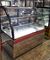 Front Curved Glass Display Fridge Cake Showcase Cooler For Coffee Shops